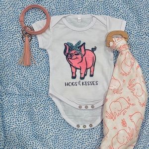 Hogs & Kisses baby onsie
